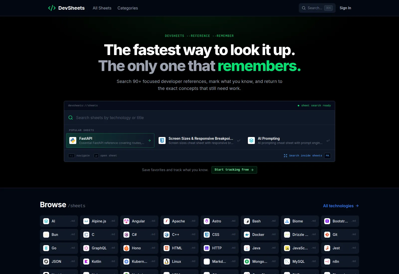 DevSheets screenshot