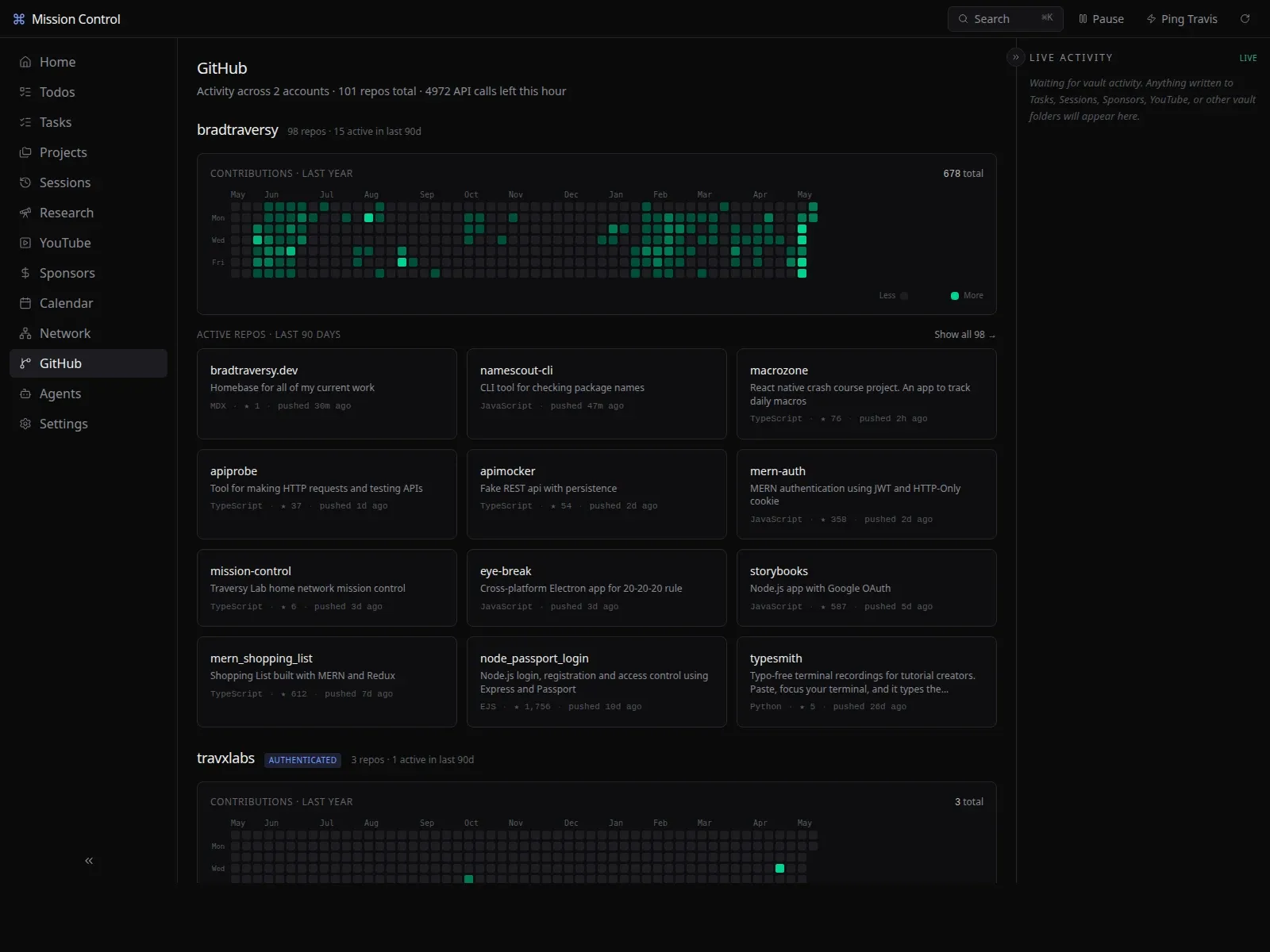 Mission Control screenshot 3