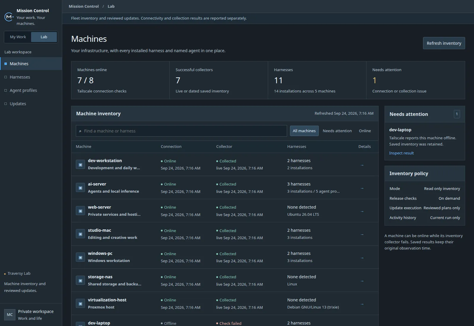 Mission Control screenshot