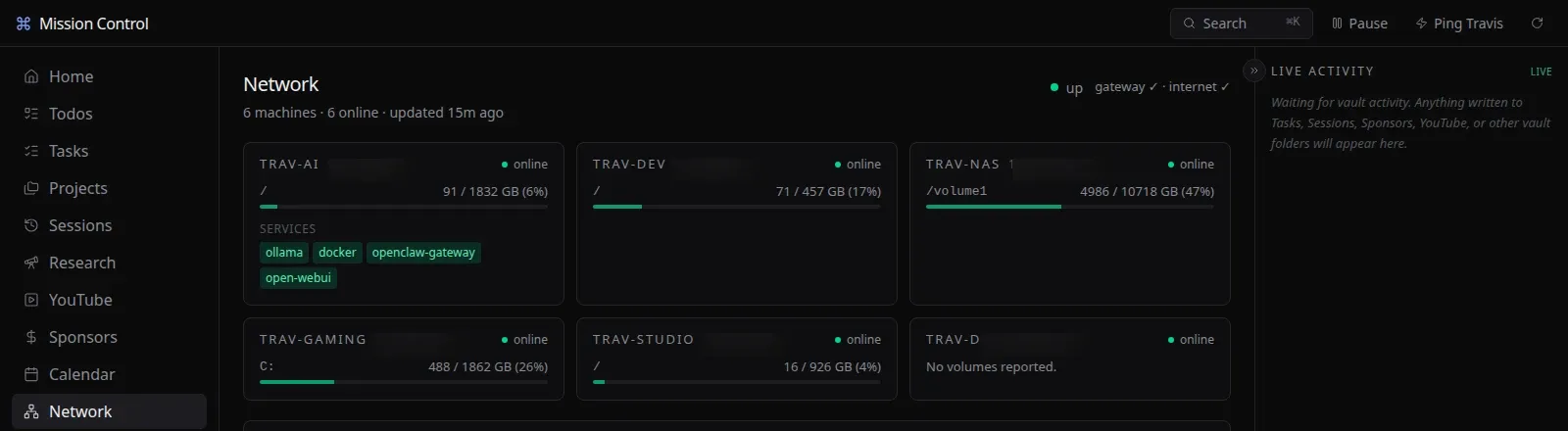 Mission Control screenshot 2