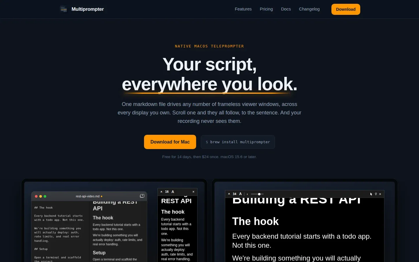 Multiprompter screenshot