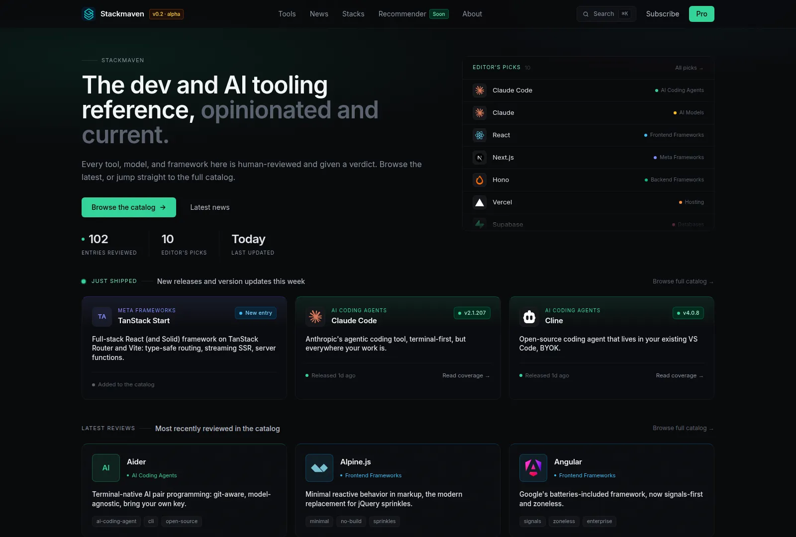 Stackmaven screenshot