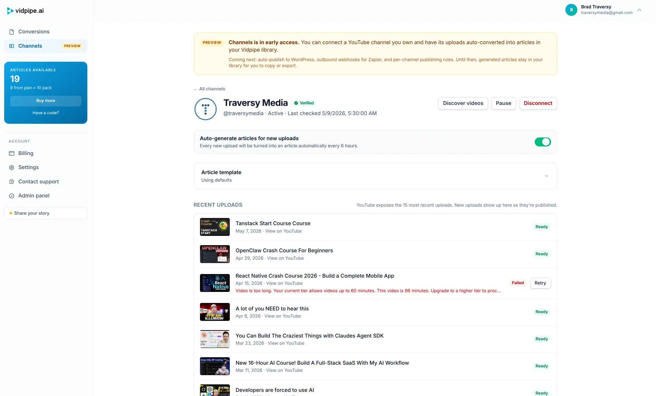 Vidpipe screenshot 2