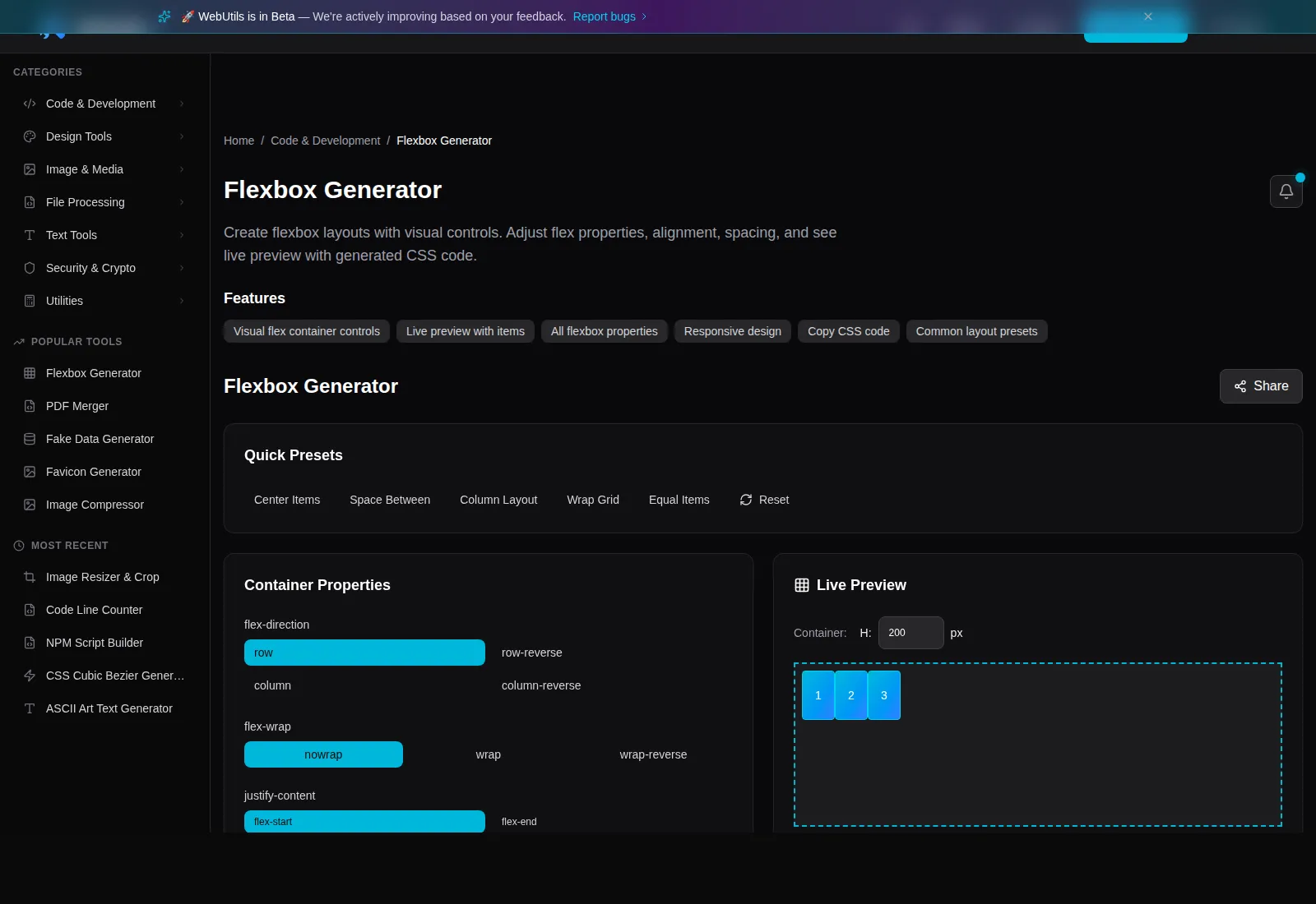 WebUtils screenshot 2